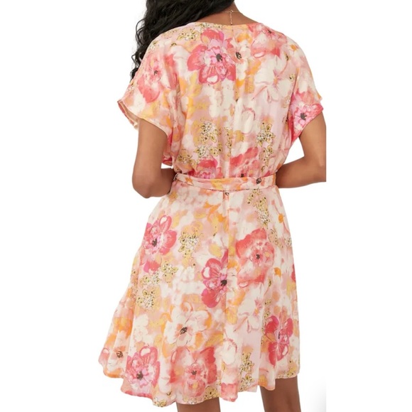 FREE PEOPLE Freddy Tie Waist Mini Dress in Fruit Punch Combo Size XL - Picture 3 of 16